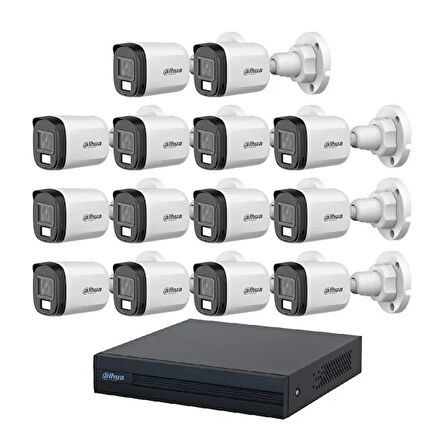 Dahua 5 Mp 14 Kameralı Sesli 30 Metre Renkli Gece Görüşlü Full Hd Kamera Seti