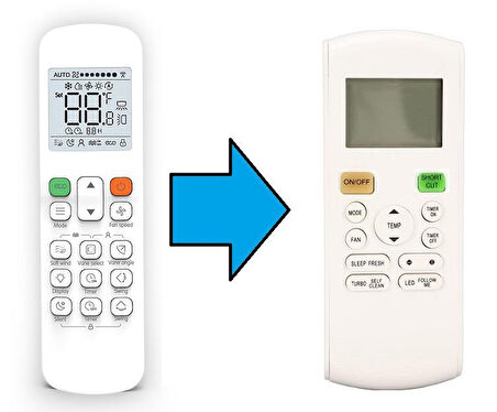 Midea Klima Kumandası-Resimde Sağdaki Gönderilir
