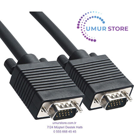 5m Ferrit Core EMI/RFI Filtreli VGA Monitör Kablosu
