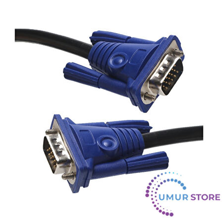 5m Ferrit Core EMI/RFI Filtreli VGA Monitör Kablosu