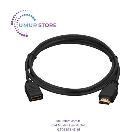 Hd Dişi Erkek Ara Kablo HDMI To HDMI 30CM Kısa HDMI Kablo Altın Uçlu Full Hd 3D LCD LED Ps3 Uydu Receiver