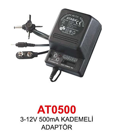 3-12V 500mA KADEMELİ ADAPTÖR