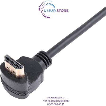 HDMI Dişi Erkek Uzatma 90 Derece Dirsek Çevirici Dönüştürücü Kablosu