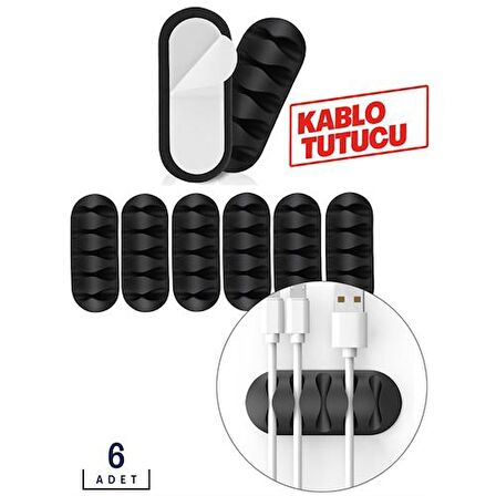 TransForMacion Masa Kenarı Kablo Fiş Tutucu 6 ADET Delapia Design 711844