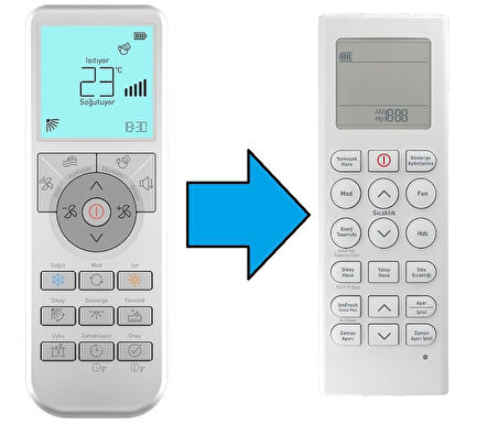 Arçelik Beko İnverter Klima Kumandası-Resimde Sağdaki Gönderilir