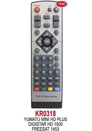 Yumatu Uydu Kumandası Yumatu Mını Hd Plus Gıgıstar Hd 1500 Uydu Kumandası KR0318