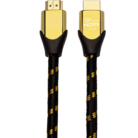 8K60 2 Metre HDMI 2.1 48 Gbps 8k Ultra Hd Premium Sertifikalı 8k 60Hz 4320P 4K 120Hz 2160P 26 Awg D-Hdr Hdcp 2.3 Earc Destekli
