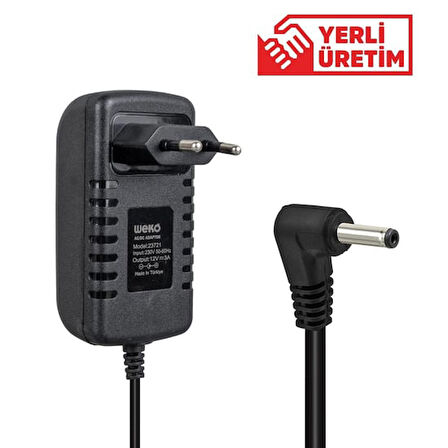 12 Volt - 3 Amper 3.5*1.35 Uçlu Yerli Üretim Yazar Kasa POS Adaptörü
