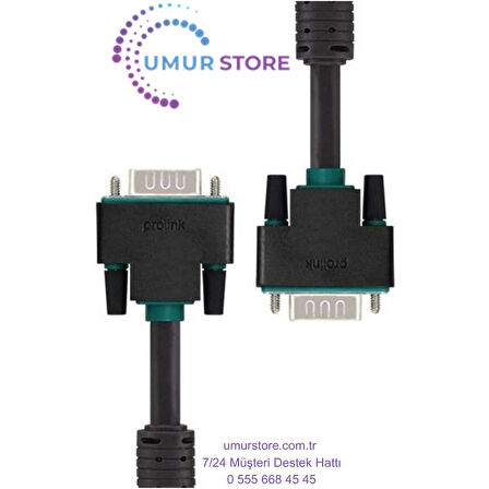 PB488-0150 1.5 Metre VGA Kablo, Kalın VGA To VGA Kablo Erkek Erkek