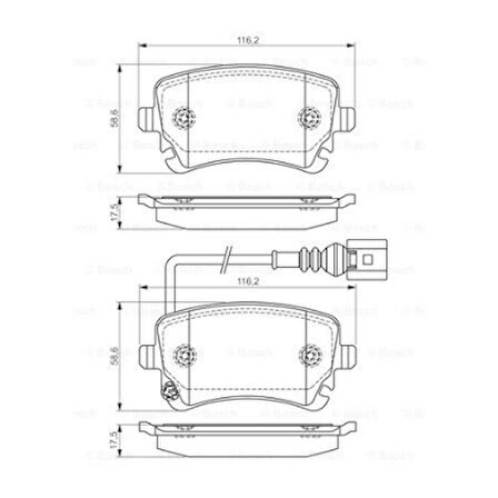 Vw Multivan V 2.0 2003 2015 Arası 0986495094 Arka Fren Balatası Bosch