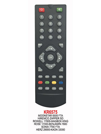 Uyumlu MOONSTAR 6500 FTA  UYDU KUMANDASI