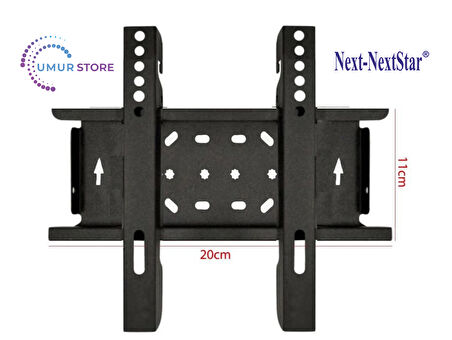 Next 22'' Full Hd 12V 55 Ekran 5ms 19”- 27” inç (55-70cm) Lcd Led TV Sabit Askı Aparatı