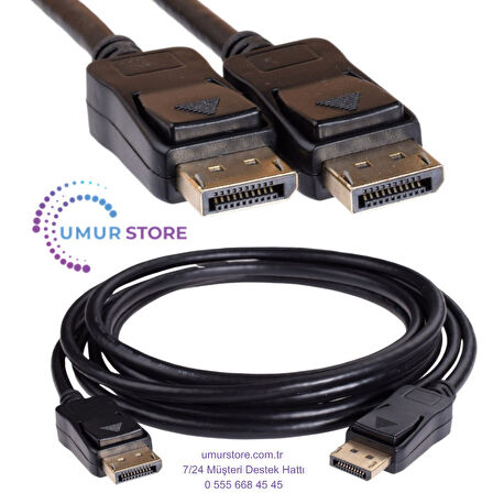 Displayport Kablo - 19 Pin - 165 Hz Destekli - 21 Gbit, 1 metre