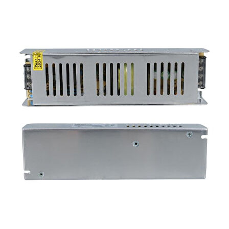 12 Volt 16.5 Amper 200 Watt Slim Metal Kasa Adaptör 200x60x40mm