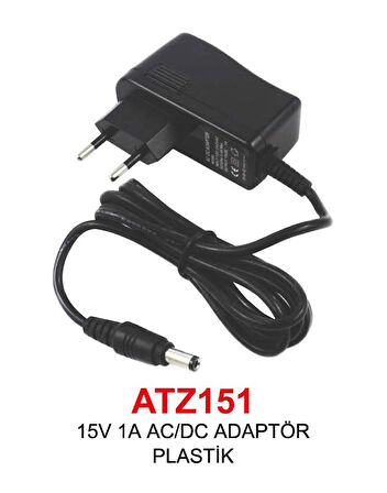 15V 1A AC/DC ADAPTÖR PLASTİK