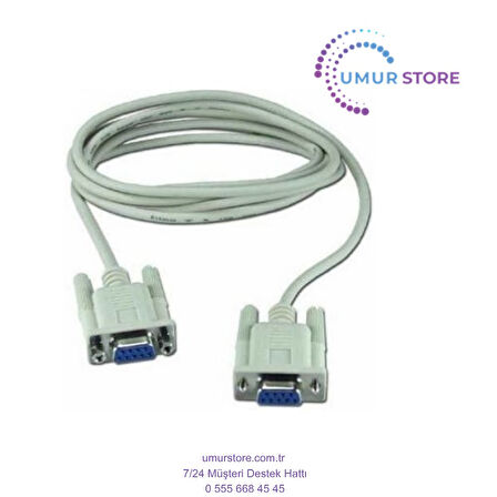 9 Pin Seri RS232 Com Port Dişi Dişi Kablo 1.5 Metre