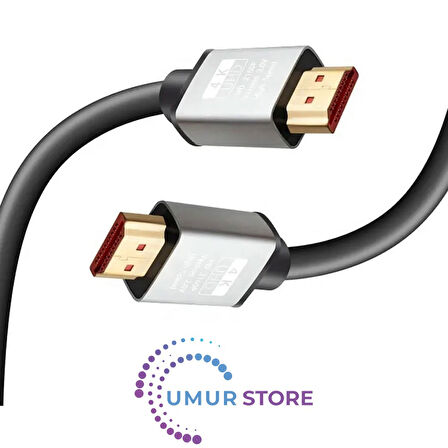 10M HDMI Kablosu 4K 60Hz, 8k, 4K 120Hz Destekli Altın Kaplama Konektör Dayanıklı Pvc