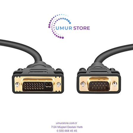 DVI VGA Kablo 1.8 Metre 24+5 DVI VGA Kablo
