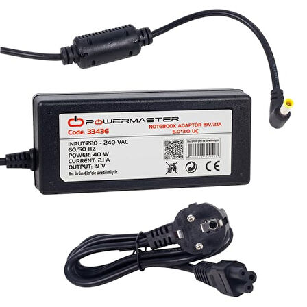 19 Volt - 2.1 Amper 5.0*3.0 Mm Uçlu Adaptör (Notebook)