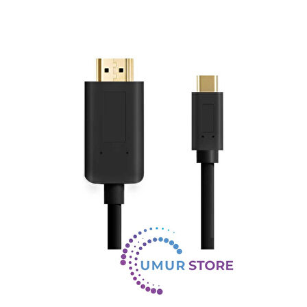 Type-C To HDMI 4K Kablo 3 Metre - Hdcp Özelliği - 10 Gbps Görüntü Aktarım Kablosu