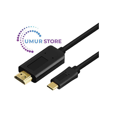 Type-C To HDMI 4K Kablo 3 Metre - Hdcp Özelliği - 10 Gbps Görüntü Aktarım Kablosu