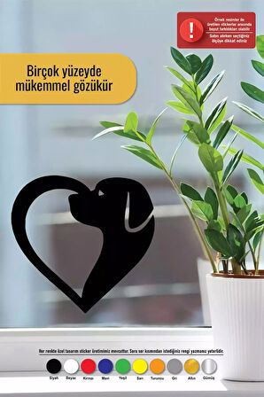 Köpek Aşkı - Araç, Oto, Laptop, Duvar Uyumlu Sticker 15*15 Cm