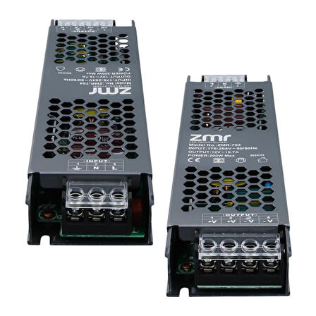 12 Volt 16.5 Amper 200 Watt Slim Metal Kasa Adaptör