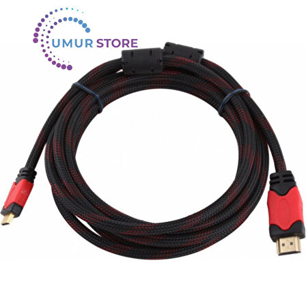 3m Metre 1080P Hasır Örgülü HDMI Kablo