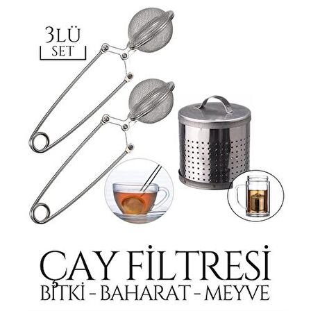 TransForMacion 3 lü Kıskaçlı Bitki Meyve Çay Filtresi Steininger Design 718936