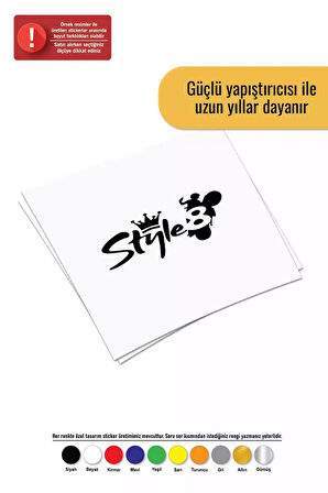 Style 8 - Araç, Oto, Laptop, Duvar Uyumlu Sticker 20*10 Cm
