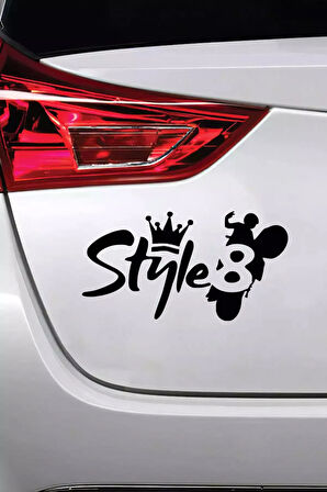 Style 8 - Araç, Oto, Laptop, Duvar Uyumlu Sticker 20*10 Cm