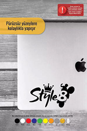 Style 8 - Araç, Oto, Laptop, Duvar Uyumlu Sticker 20*10 Cm