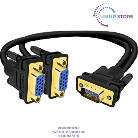 V401 VGA To 2 VGA Çoklayıcı Splitter Y Kablo