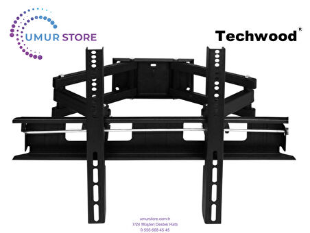 Techwood 50u03 50” Uydu Alıcılı 4k Ultra Hd Smart 42”- 55”- 65”- 75” inç Lcd Led Ekran Tv Hareketli Askı Aparatı