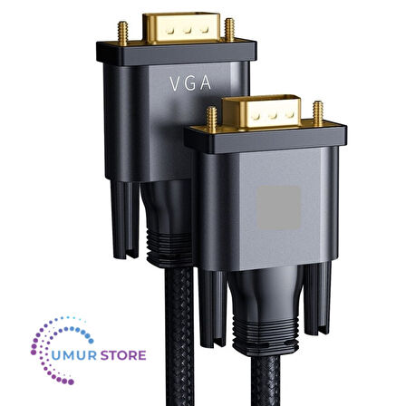 VGA To VGA Görüntü Aktarım Kablosu 2m-Gri