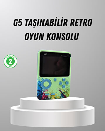 500 Oyunlu G5 Retro Mini Oyun Konsolu 3 İnç Ekran ve AV TV Desteği