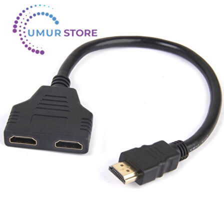 1 To 2 Port Çoklayıcı Hdmi Kablo Splitter