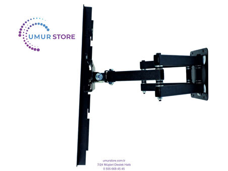 LG 55QNED80T 55” 4K Smart 32”- 55” inç / 82-140 Ekran Lcd Led Tv Çift Kollu Hareketli Duvar Askı Aparatı