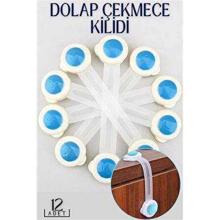 TransForMacion Çocuk Dolap ve Çekmece Kilidi 12 li PAKET 718724