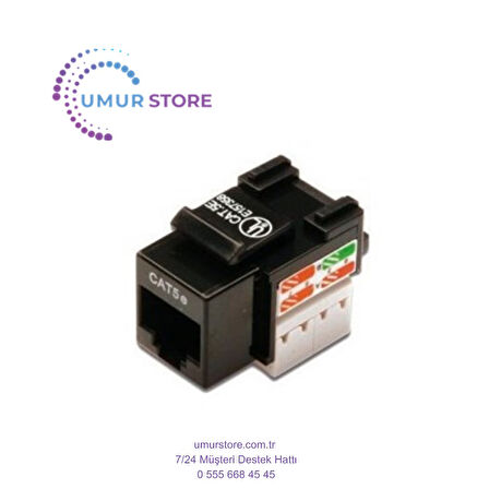 Cat5e Keystone Jack Siyah Renk Rj-45