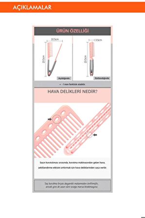 Saçlara Kolay Şekil Veren Saç Kurutma Fırçası APIEU Easy Hair Dry Brush