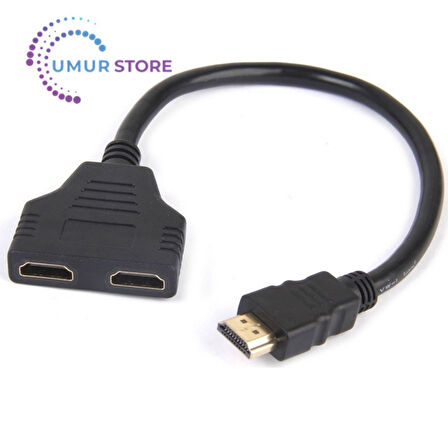 1 To 2 Port Çoklayıcı Hdmi Kablo Splitter