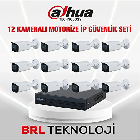 Dahua 12 Kameralı 2 Mp Motorize Ip Güvenlik Kamera Seti