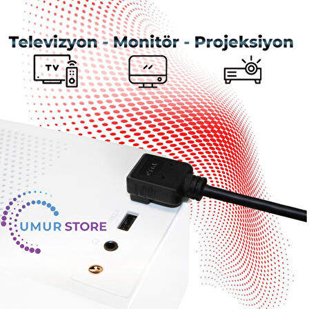 HDMI 2.0 4K Ultra Hd 60 Hz L Tipi Ses ve Görüntü Aktarım Kablosu 5 Metre
