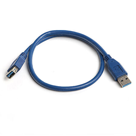 0.50 Mt USB 3.0 to USB 3.0 Mavi Erkek-Dişi USB 3.0 Uzatma Kablosu