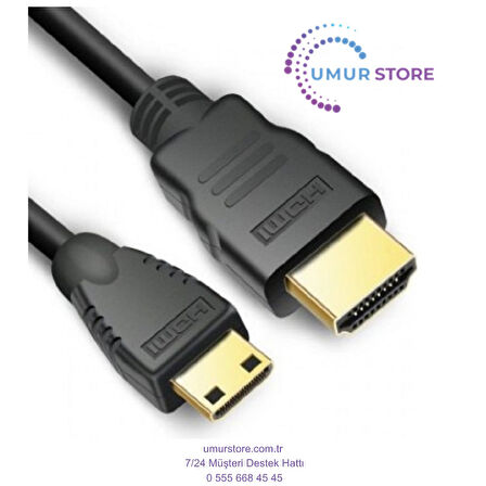 4K @ 60HZ Gold Altın Uç 1.5 Metre Yüksek Hızlı Mini HDMI - HDMI Kablo Mini 4K HDMI Kablosu Laptop Notebook Kamera