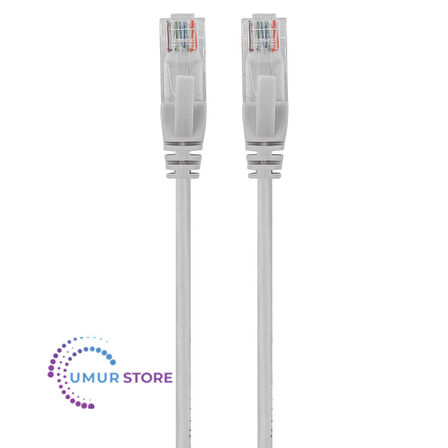 1.5 Metre Gri Cat6 RJ45 Lan Kablosu Uçları Fabrikasyon Takılı Bilgisayar Modem Internet Ethernet Kablosu