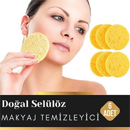 TransForMacion Doğal Selülöz Makyaj Temizleme Süngeri 6 ADET	 717891