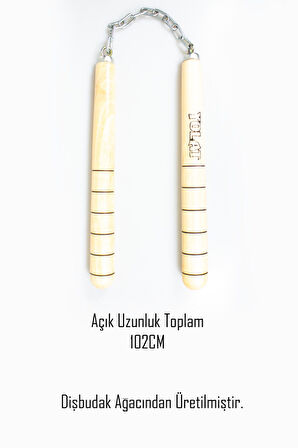 Nunçaku & Mınçıka Profosyonel 102CM Gürgen, Ceviz, Dişbudak Ağacı Seçenekleri  MNCKY25