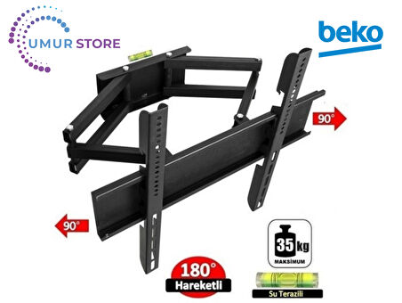 Beko B50 C 865 B 4k 50” Smart 32- 55 inç Çift Kollu Hareketli Lcd Led Tv Askı Aparatı